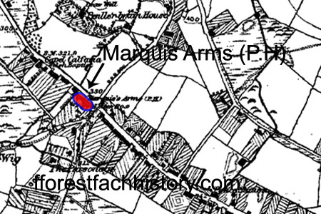 Marquis Arms Fforestfach OS map 1868-92