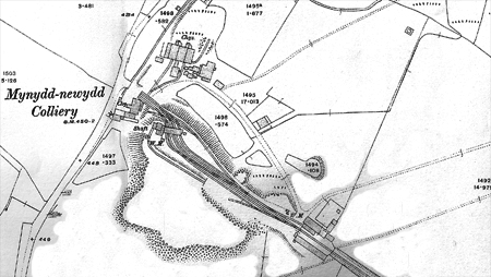 Mynydd Newydd Colliery from OS Map 1916