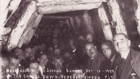 Mynydd Newydd Colliery BBC Religious Service photo 1929