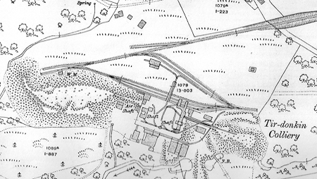 Tirdonkin Colliery 1916 OS Map